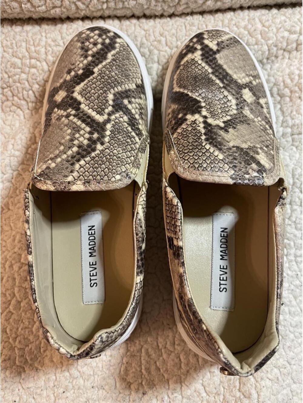 Steve Madden Snake Print Slip-On Sneakers